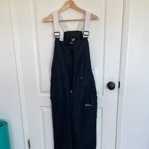 Arctix Black Bib Snow Pants with Cream Straps